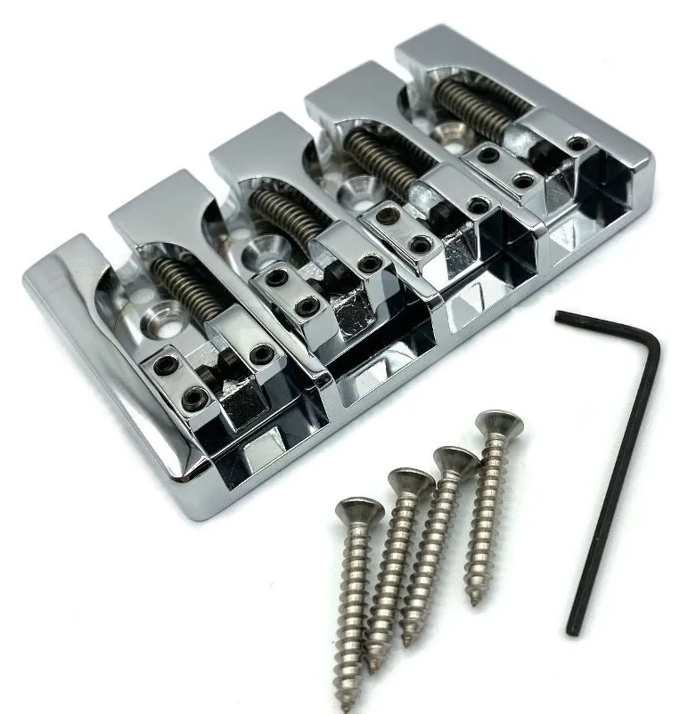 Hipshot – Kobylka A-Style pre 4-strunovú Basgitaru, Chróm (5A400BC-750)