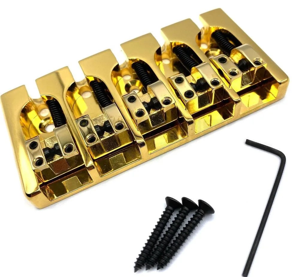 Hipshot – Kobylka A-Style pre 5-strunovú Basgitaru, Zlatá (5A500BG-708)