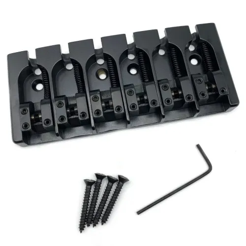 Hipshot – Kobylka A-Style pre 6-strunovú Basgitaru, Čierna (5A600BB-708)