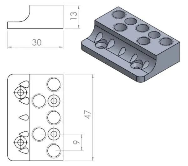 Nova Guitar Parts NBN 5-19 Kobylka pre 5-strunovú Headless Basgitaru N Čierna