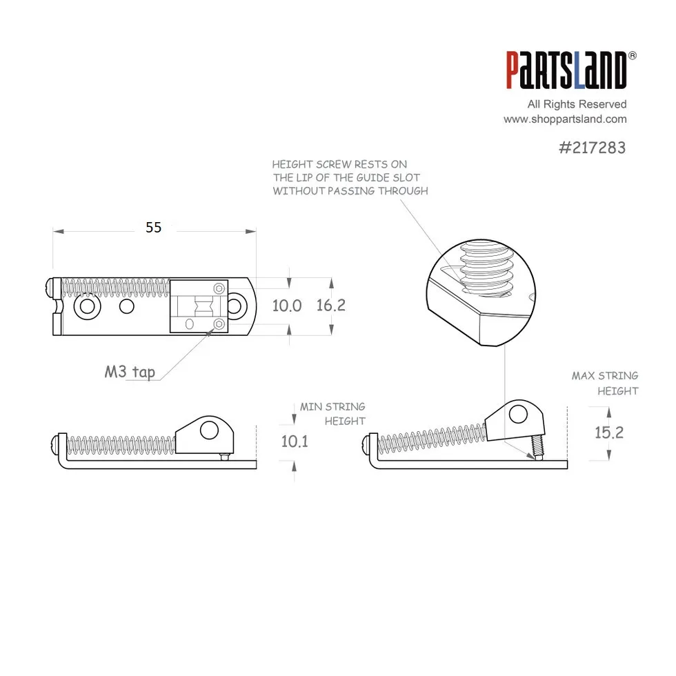 Partsland Sedlo pre Basgitaru solo Chrom