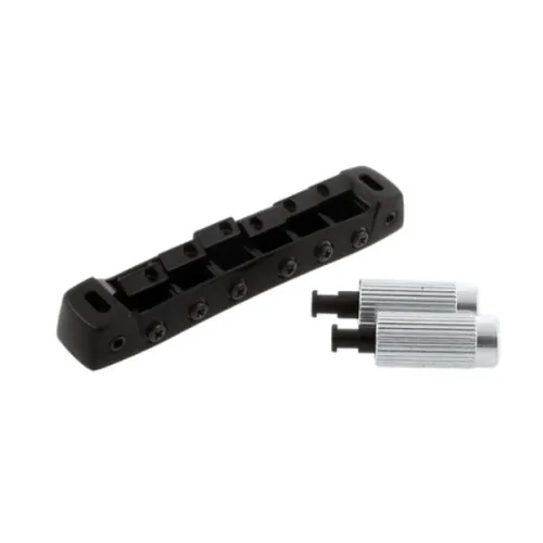 Gotoh 510FB Uzamykateľná kobylka Tune-O-Matic pre 6-strunovu gitaru Les Paul –  Čierna