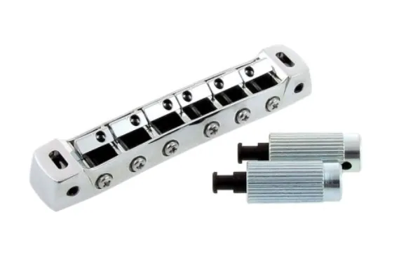 Gotoh 510FB Uzamykateľná kobylka Tune-O-Matic pre 6-strunovu gitaru Les Paul – Chróm