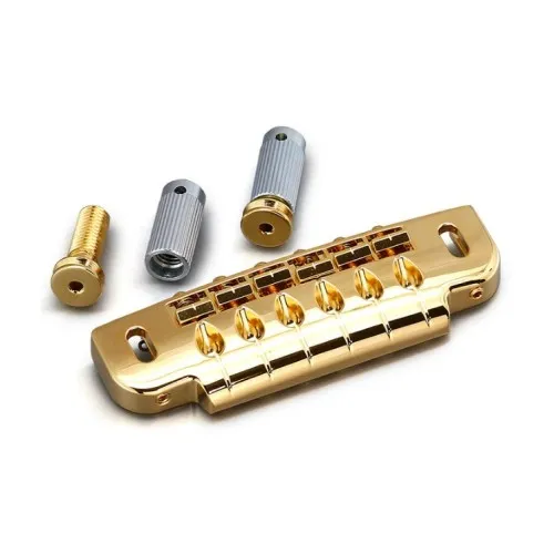 Gotoh 510UB Uzamykateľná kobylka Wrap-around pre 6-strunovú gitaru – Zlatá
