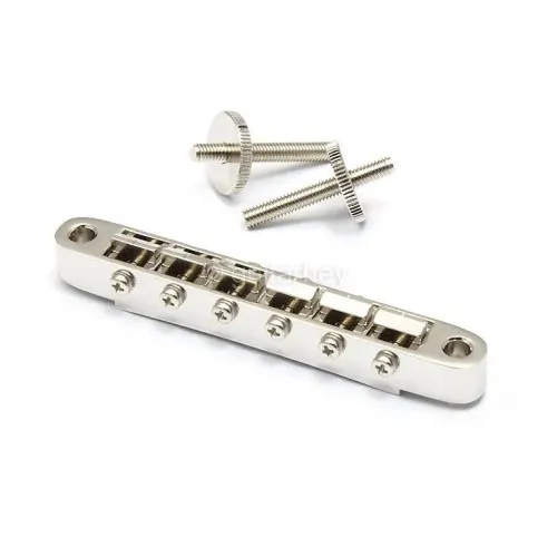 Gotoh GE104B – Kobylka Tune-O-Matic pre 6-strunovú gitaru Les Paul, Nikel