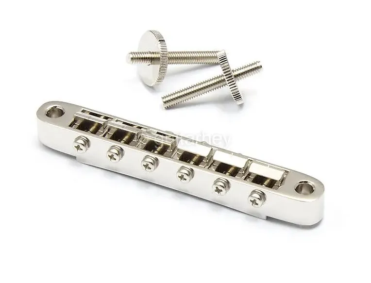 Gotoh GE104B – Kobylka Tune-O-Matic pre 6-strunovú gitaru Les Paul, Nikel