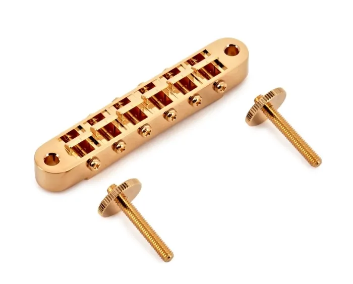 Gotoh GE103B Kobylka Tune-O-Matic pre 6-strunovú gitaru Les Paul, Zlatá