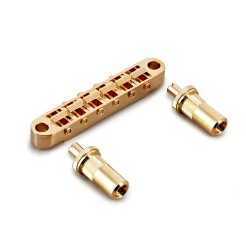 Gotoh GE103B-T – Kobylka Tune-O-Matic pre 6-strunovú gitaru Les Paul, Zlatá