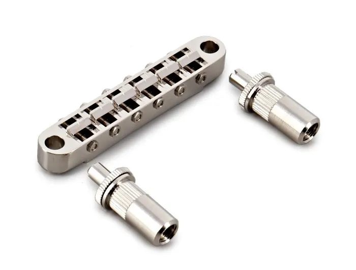 Gotoh GE103B-T – Kobylka Tune-O-Matic pre 6-strunovú gitaru Les Paul, Nikel