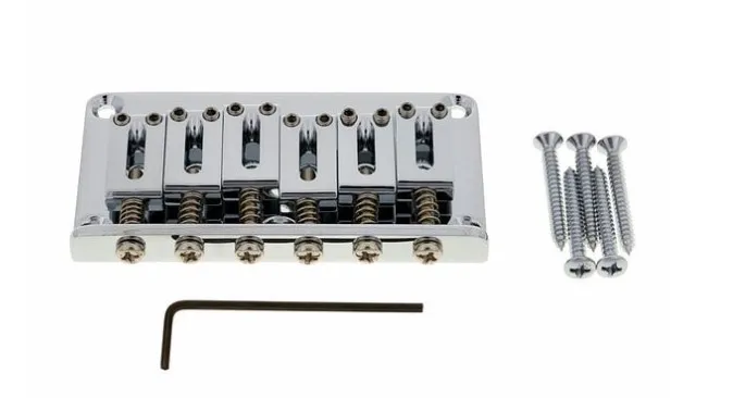 Gotoh GTC101 Pevná kobylka pre 6-strunovú gitaru typ ST – Chróm Gotoh GTC101 Pevná kobylka pre 6-strunovú gitaru typ ST – Chróm
