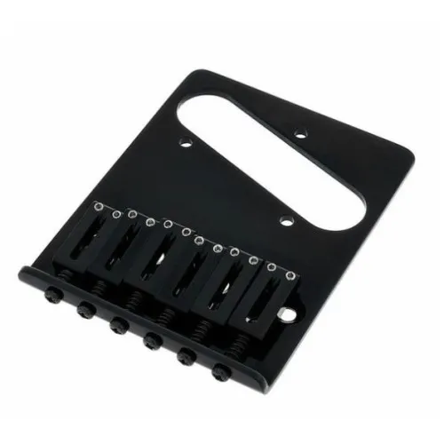 Gotoh GTC201 Pevná kobylka pre 6-strunovú gitaru typ Tele, mosadz – Čierna