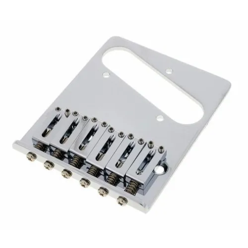 Gotoh GTC202 Pevná kobylka pre 6-strunovú gitaru typ Tele, mosadz – Chrom