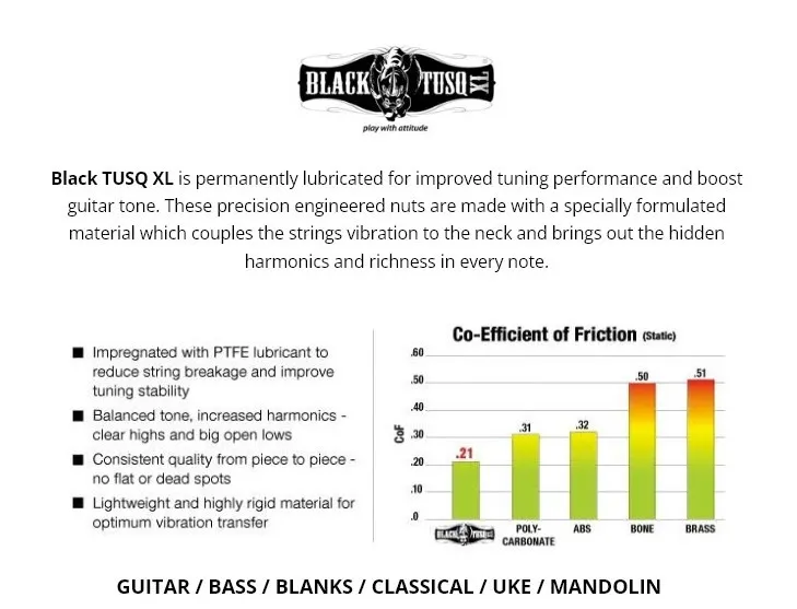 GraphTech Black TUSQ XL Nultý Pražec PT-6643-00