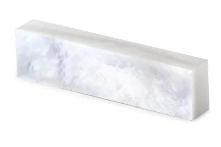 White Mother of Pearl Inlay Blank – Tehlička 50 x 6 x 10 mm
