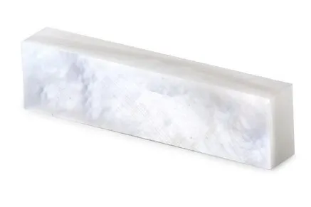 White Mother of Pearl Inlay Blank – Tehlička 50 x 6 x 10 mm