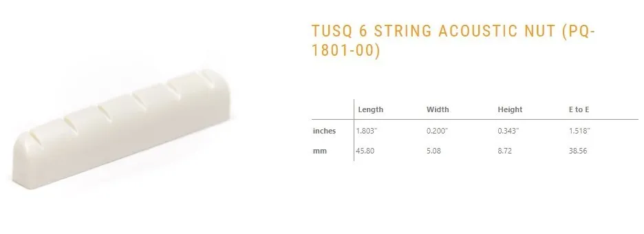 GraphTech TUSQ Gitarový Nultý Pražec PQ-1801-00 GraphTech TUSQ Gitarový Nultý Pražec PQ-1801-00