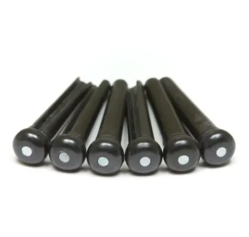 GraphTech TUSQ Traditional Bridge Pins With 2mm MOP Dot PP-2142-00 Black