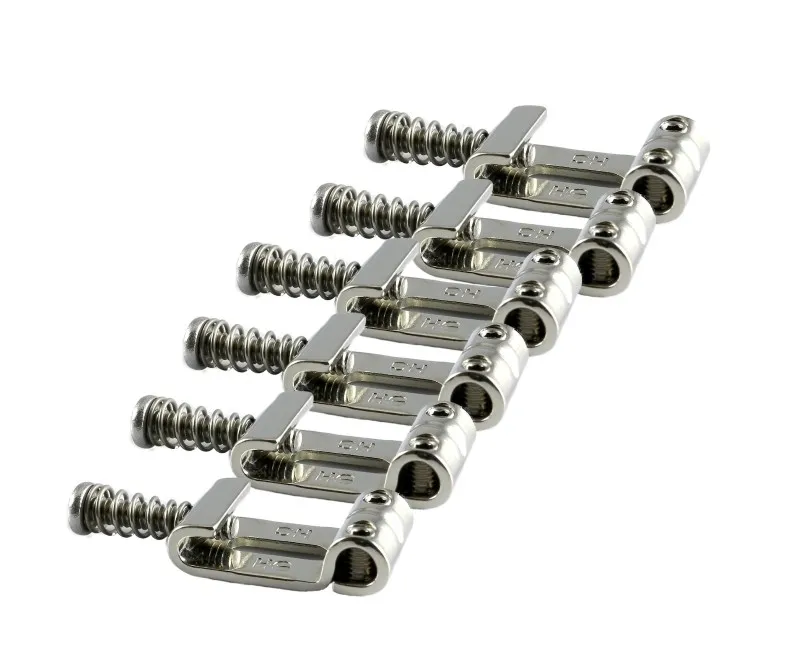 Highwood HG-10,5 CH – Oceľové sedlá pre 6-strunové kobylky (10,50 mm), Chróm