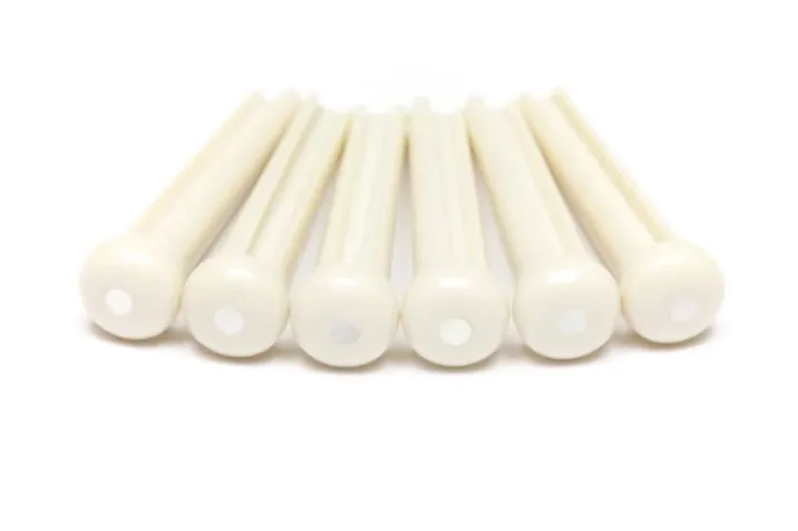 GraphTech TUSQ Traditional Bridge Pins White With 2mm MOP Dot PP-1142-00 White