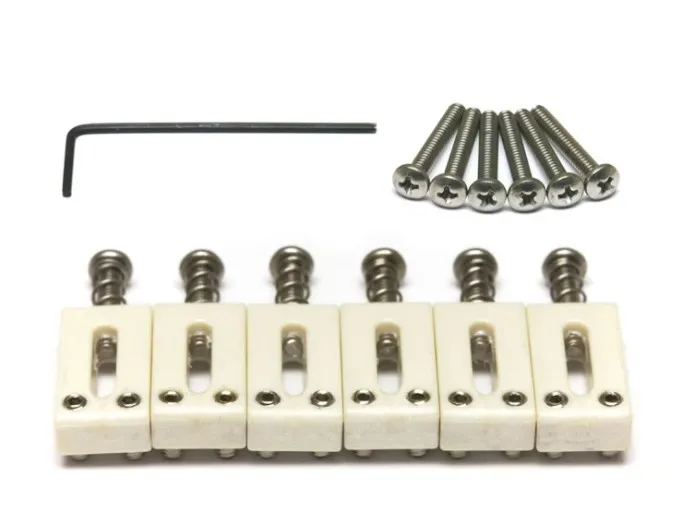 GraphTech PQ-8000-00 – TUSQ sedlá pre 6-strunový Strat a Tele, Biela