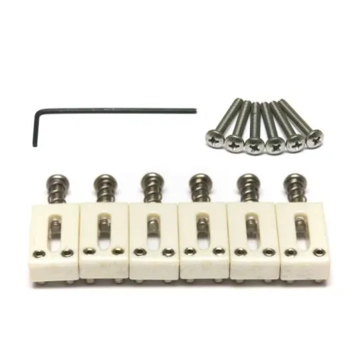 GraphTech PQ-8000-00 – TUSQ sedlá pre 6-strunový Strat a Tele, Biela