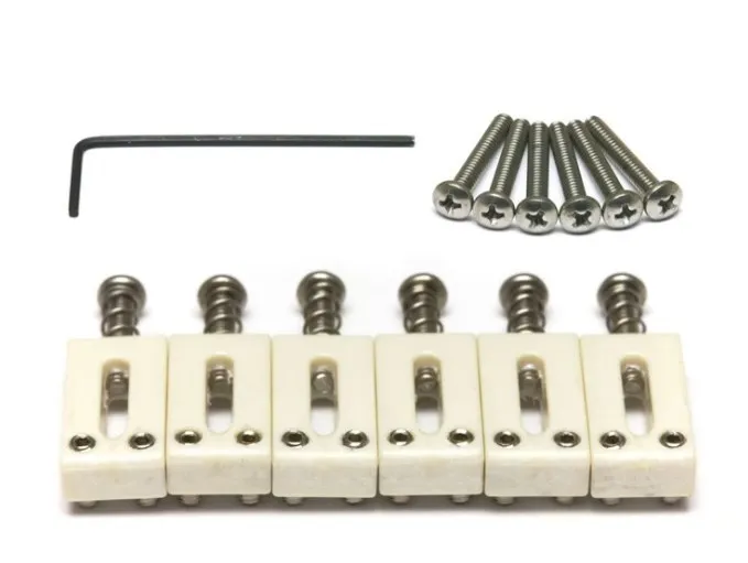 GraphTech PQ-8000-00 – TUSQ sedlá pre 6-strunový Strat a Tele, Biela