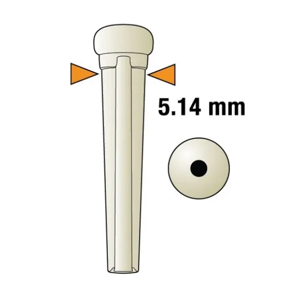 GraphTech TUSQ kolík do jumbo kobylky 2mm s bodkou PP-2142-00 Čierna GraphTech TUSQ kolík do jumbo kobylky 2mm s bodkou PP-2142-00 Čierna