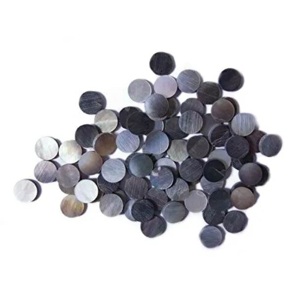 Čierno-šedá perleťová polohová značka kruhová – 5 mm