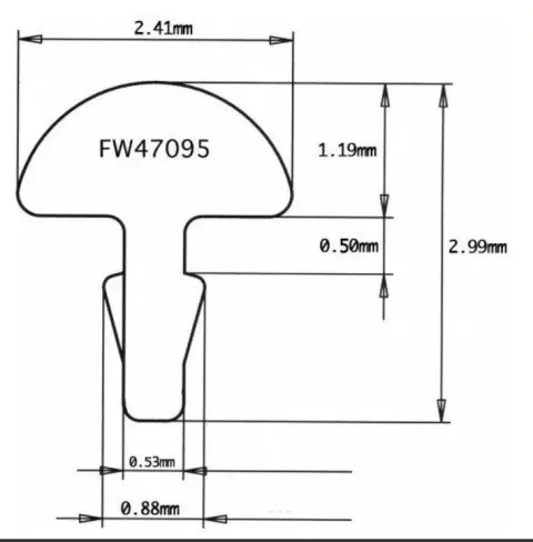 Jescar pražcový drôt ST 2,41 mm (Nerezová oceľ) ST 2,4 SS