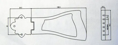 Partsland – Trapézový strunník pre 6-strunovú gitaru, Chróm
