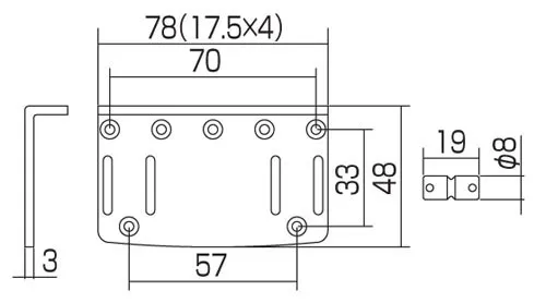 Gotoh GEB 203 Kobylka pre 4 strunovú Basgitaru Cosmo-black