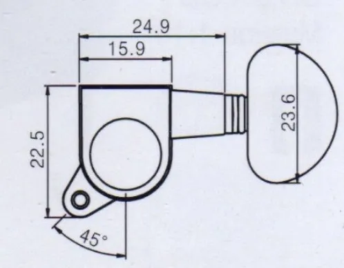 Partsland J03 Sada Ladiacich Mechanik Pre Elektrickú Gitaru 3L+3R Chrome Partsland J03 Sada Ladiacich Mechanik Pre Elektrickú Gitaru 3L+3R Chrome
