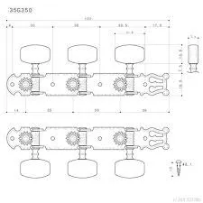 Gotoh 35G450 – Ladiace mechaniky pre klasickú gitaru, 10mm, Nikel