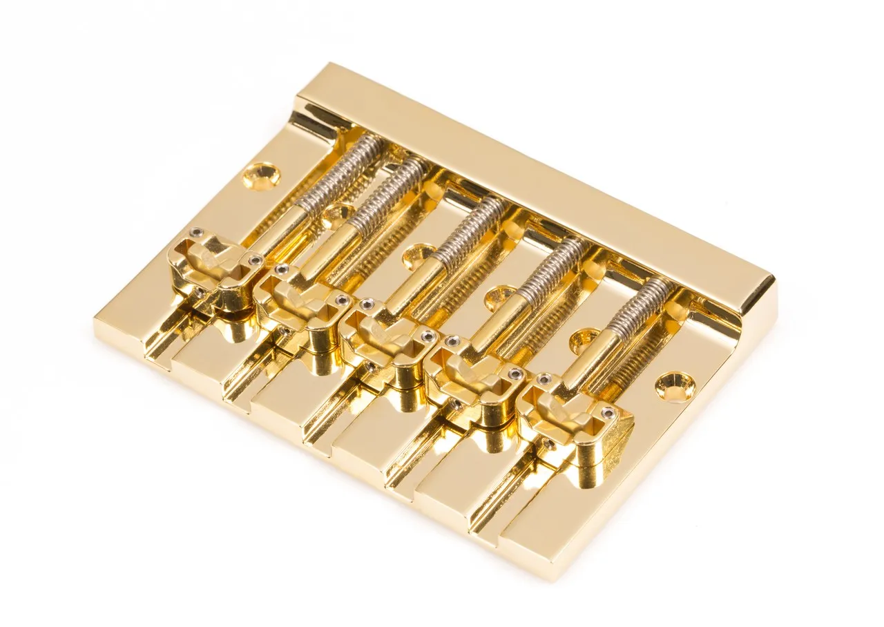 Hipshot – Kobylka KickAss pre 5-strunovú Basgitaru, Zlatá (5K501G)