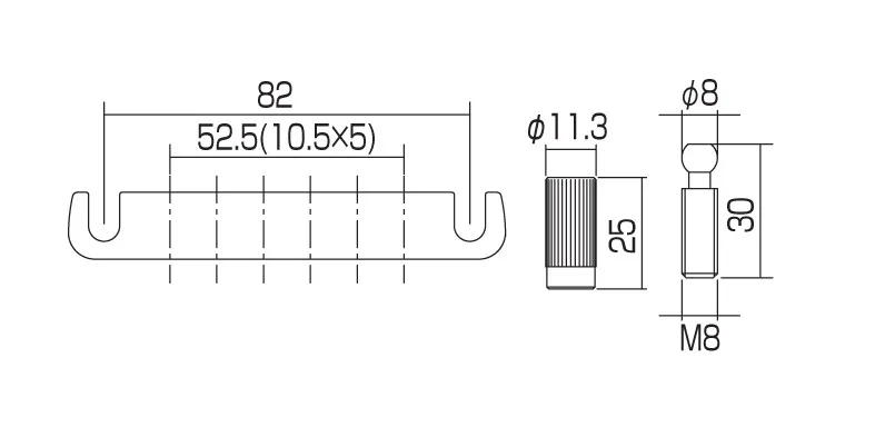 Gotoh 510FA – Duralový strunník pre 6-strunovú gitaru Les Paul, Cosmo Black