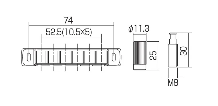 Gotoh 510FB Uzamykateľná kobylka Tune-O-Matic pre 6-strunovu gitaru Les Paul –  Čierna