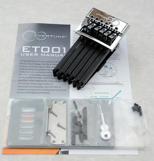 EverTune F-model – Kobylka pre 6-strunovú gitaru, typ Strat Nikel