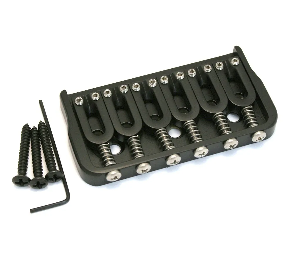 Hipshot - Pevná Kobylka pre 6-strunovú Gitaru typ ST – (.125), Čierna (41060B) 