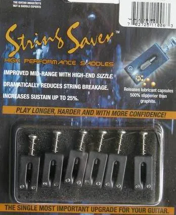 GraphTech PS-8100-00 – String Saver sedlá pre 6-strunový Telecaster a PRS, Čierna