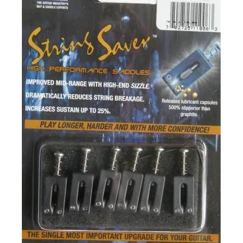 GraphTech PS-8100-00 – String Saver sedlá pre 6-strunový Telecaster a PRS, Čierna