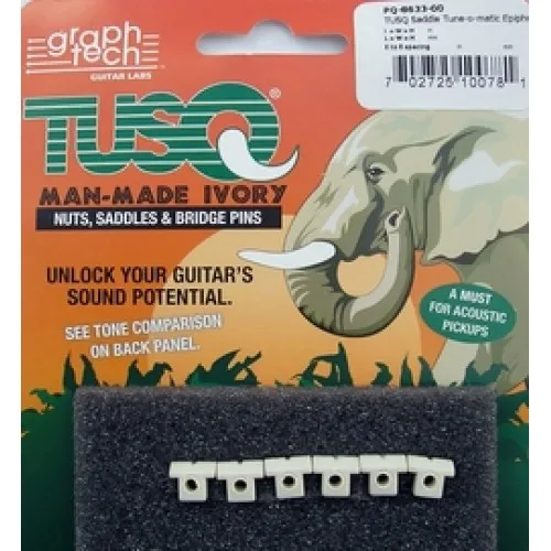 GraphTech PQ-8633-00 – TUSQ sedlá Epiphone 6-strun, biela
