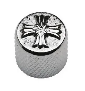 Gotoh VK-Art-03 Umelecký Kovový Ovládací Gombík Potenciometra Kríž – Chróm
