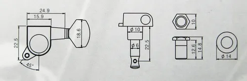 Partsland J02 Ladiaca Mechanika Pre Elektrickú Gitaru Pravá Zlatá Partsland J02 Ladiaca Mechanika Pre Elektrickú Gitaru Pravá Zlatá
