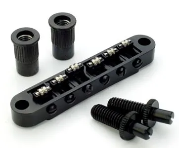 Partsland - Kobylka Tune-O-Matic Roller Pre 6-strunovú Gitaru Typ Les Paul, Čierna Partsland - Kobylka Tune-O-Matic Roller Pre 6-strunovú Gitaru Typ Les Paul, Čierna