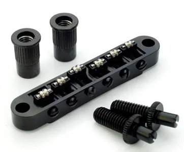 Partsland - Kobylka Tune-O-Matic Roller Pre 6-strunovú Gitaru Typ Les Paul, Čierna