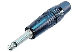 Neutrik NP2C-BAG Jack 6,3 mm, Čierna-Nikel
