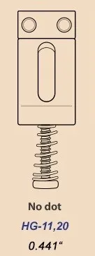 Highwood HG-11,2 CH – Oceľové sedlá pre 6-strunové kobylky (11,20 mm), Chróm