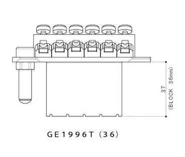 Gotoh GE1996T – 6-Strunové Floyd Rose Tremolo, Čierna Gotoh GE1996T – 6-Strunové Floyd Rose Tremolo, Čierna
