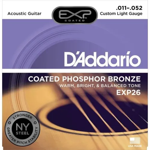 Daddario EXP 26 Phospor Bronze Struny pre Akustickú Gitaru 011-052 Bulk