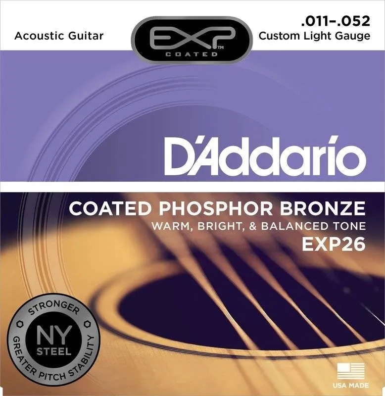Daddario EXP 26 Phospor Bronze Struny pre Akustickú Gitaru 011-052 Bulk